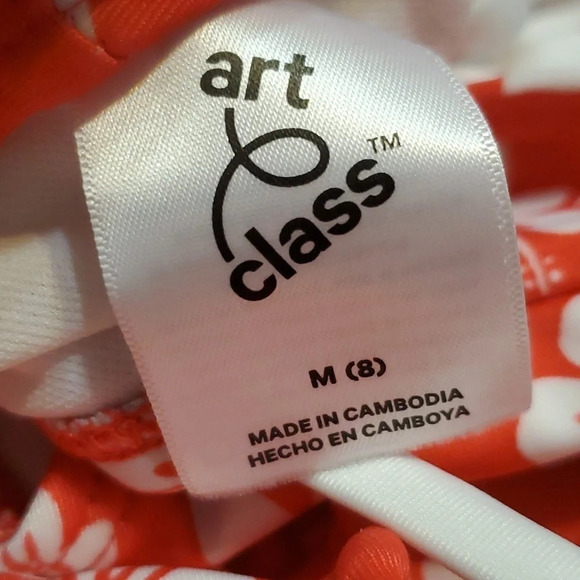 NWT Art Class Girl's Hawaiian Retreat One Piece Floral Swimsuit M 8 - Picture 5 of 6